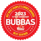 Bubba's 2023 Best Seafood winner badge