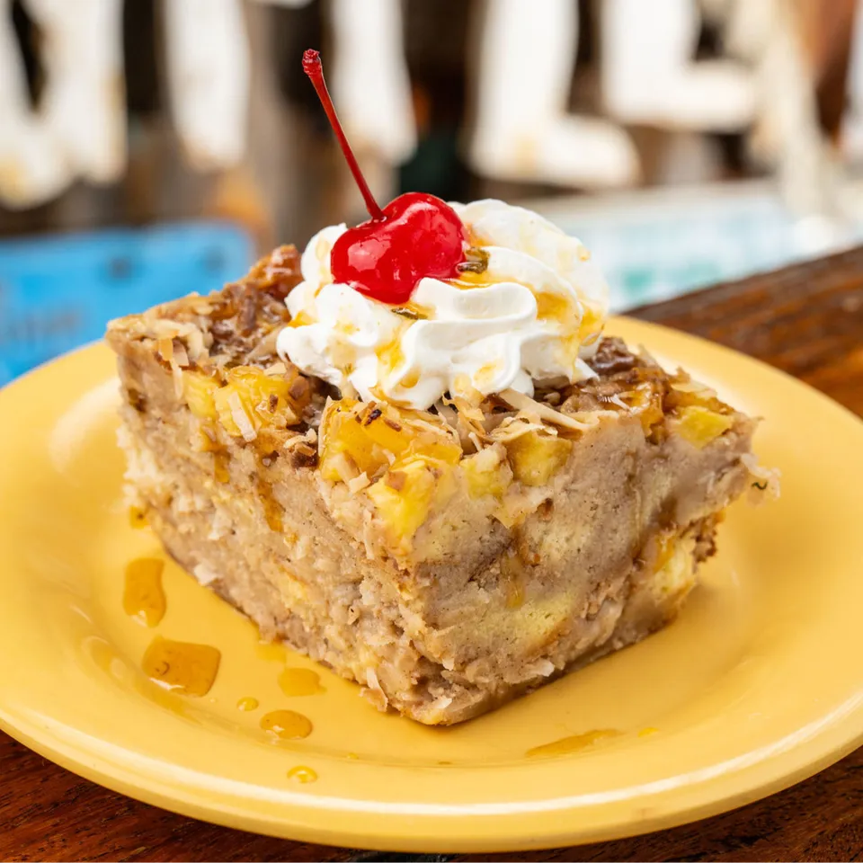 Homemade Piña Colada Bread Pudding