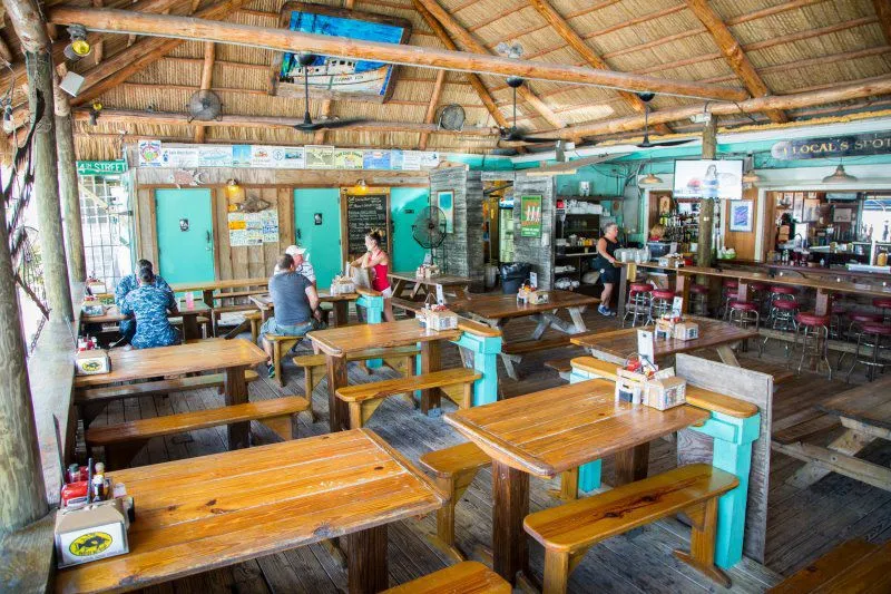 Tables inside the restaurant